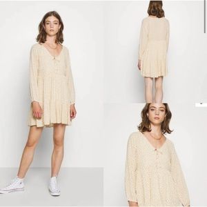 AE Yellow Floral Long Sleeve Dress